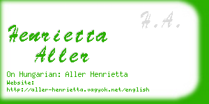 henrietta aller business card